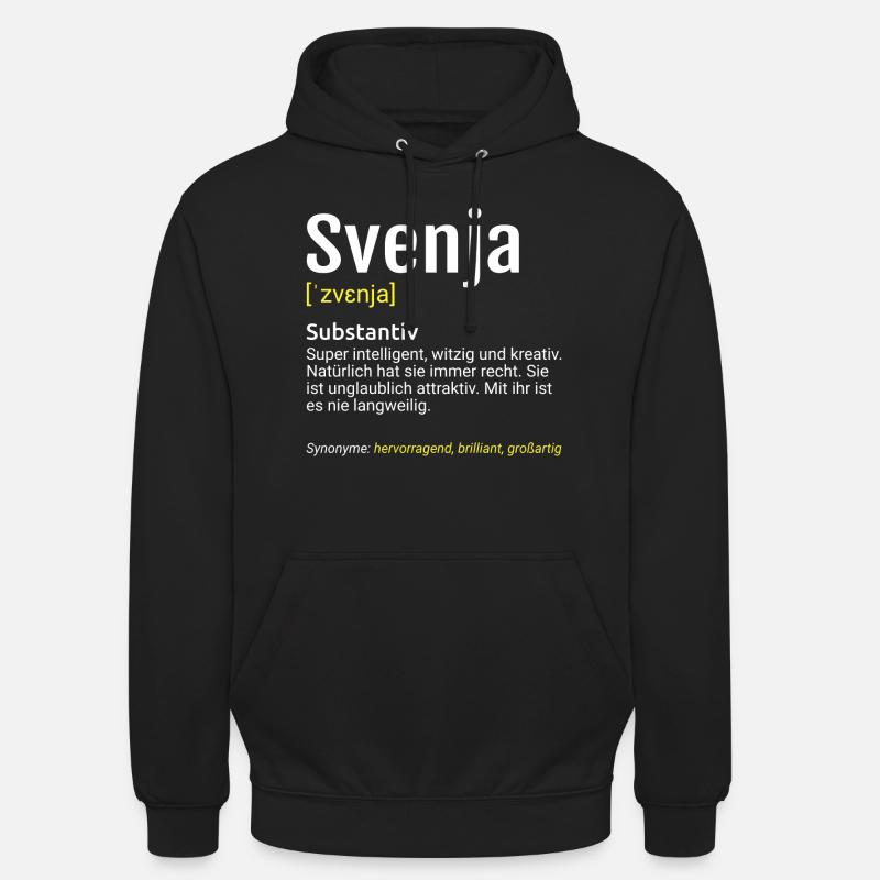 Svenja Name Definition - Unisex Hoodie - Schwarz