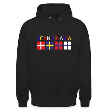 Scandinavia - Unisex Hoodie - Schwarz - Vorne - Alina (178cm) & Michal (187cm)