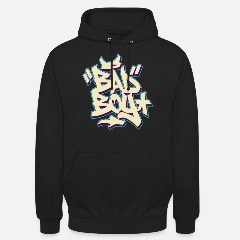 BAD BOY GRAFFITI - Sweat-shirt à capuche unisexe - noir