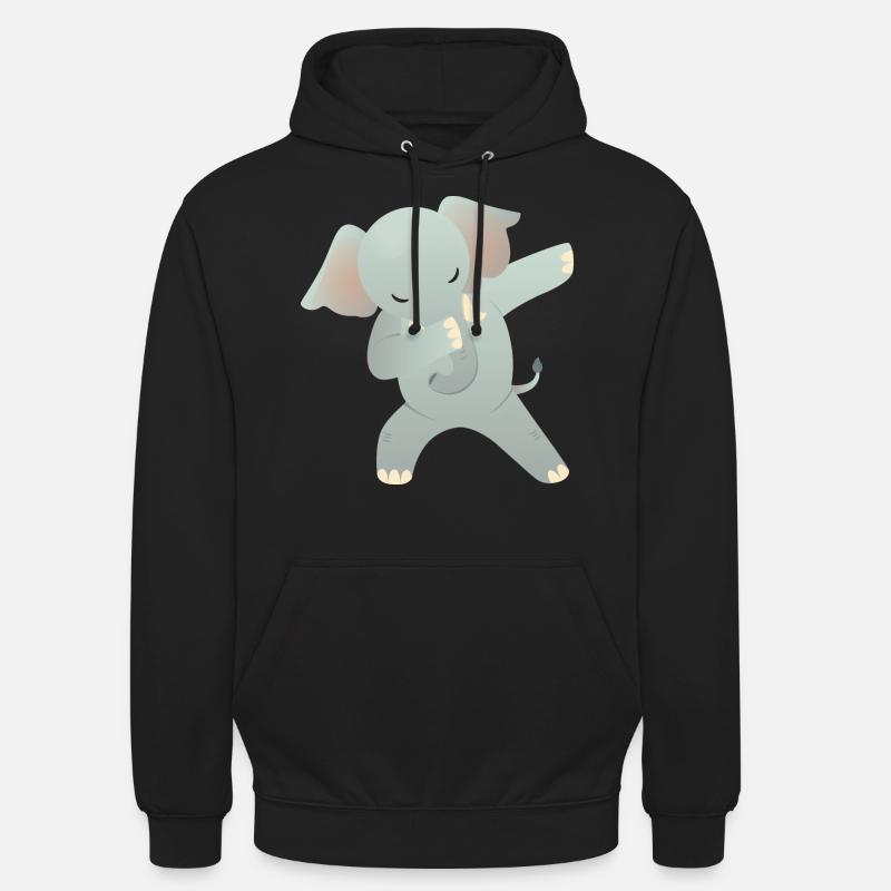 Elephant Dab Dance - Cool Gift - Unisex Hoodie - black