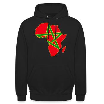 Maroc - Sweat-shirt à capuche unisexe - noir - Devant - Alina (178cm) & Michal (187cm)