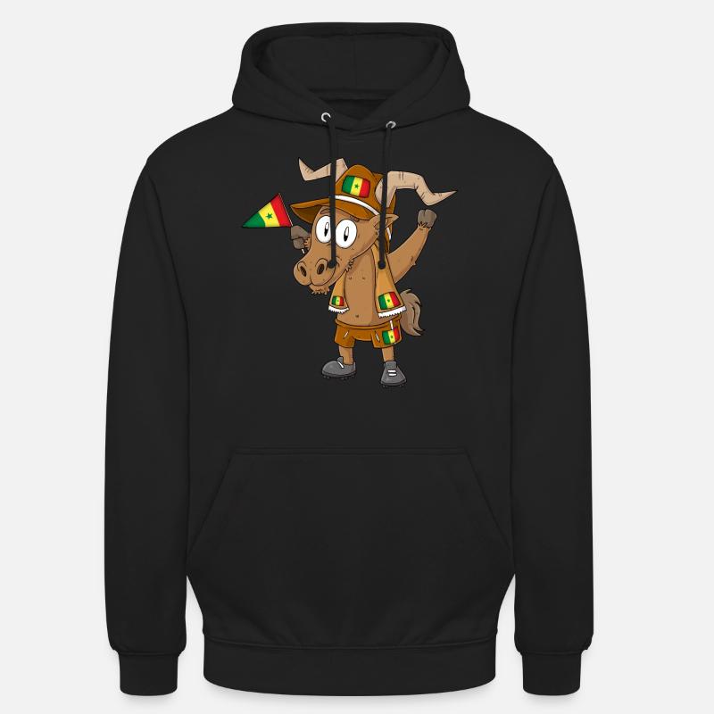 Senegal Steinbock Fan - Unisex Hoodie - Schwarz