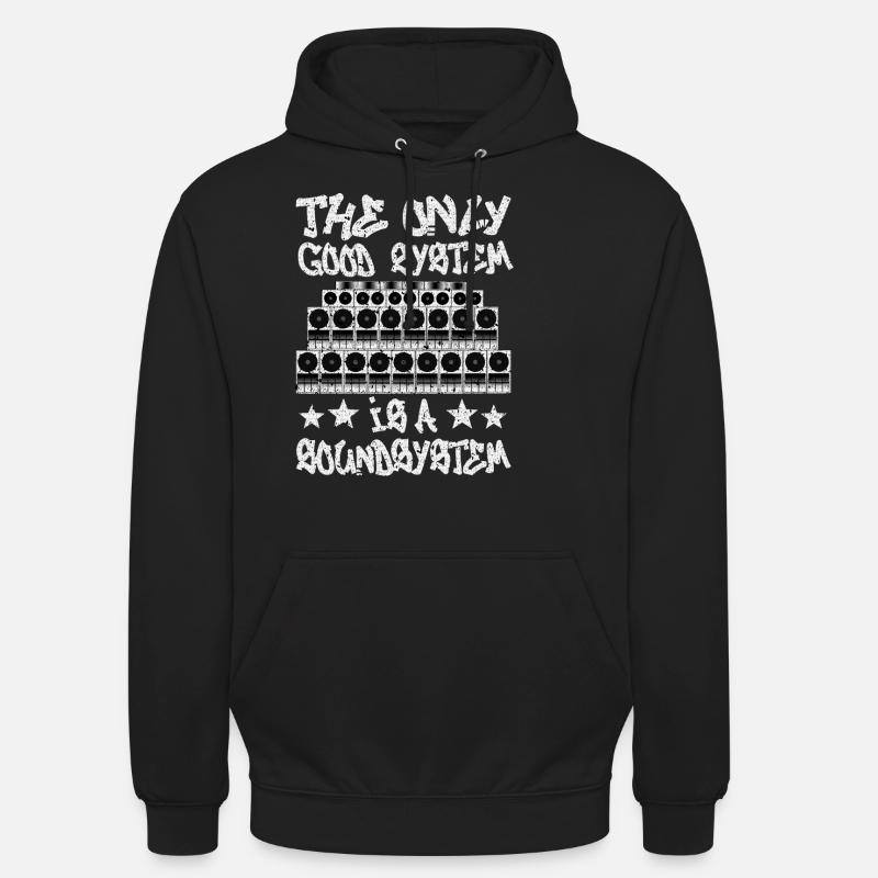 Dobry system to soundsystem - Bluza z kapturem typu unisex - czarny