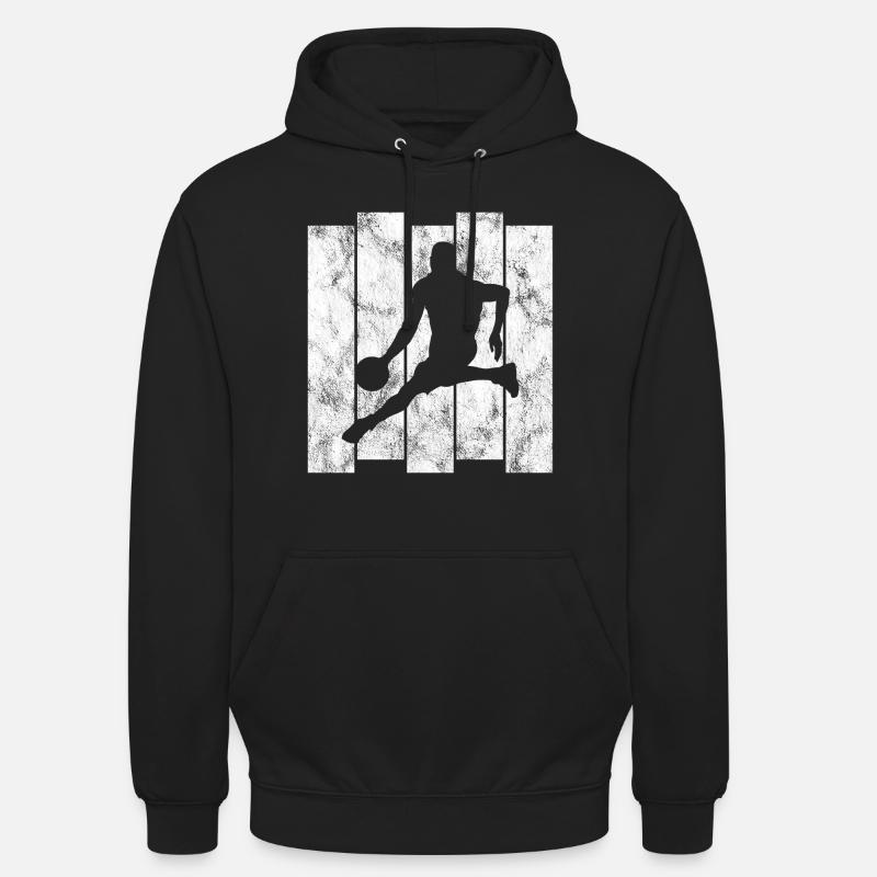 Basket basket basketteur basketteur - Sweat-shirt à capuche unisexe - noir