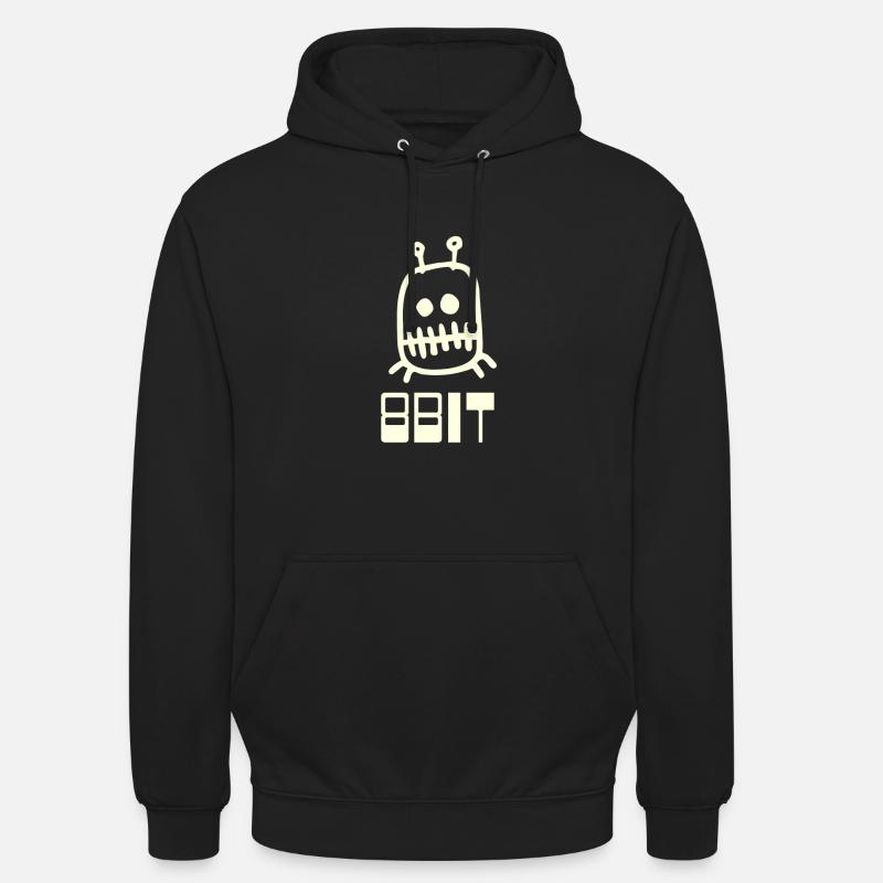 Ordinateur 8bit - Sweat-shirt à capuche unisexe - noir