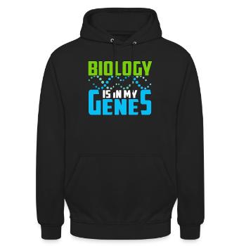 biology - Unisex Hoodie - black - Front - Alina (178cm) & Michal (187cm)