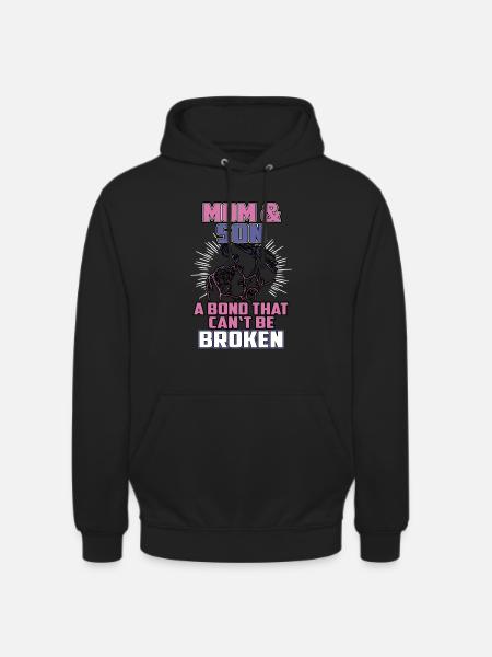 Mère et fils - Sweat-shirt à capuche unisexe - noir