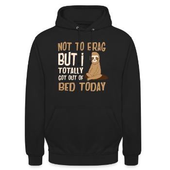 paresseux animaux drôles - Sweat-shirt à capuche unisexe - noir - Devant - Alina (178cm) & Michal (187cm)