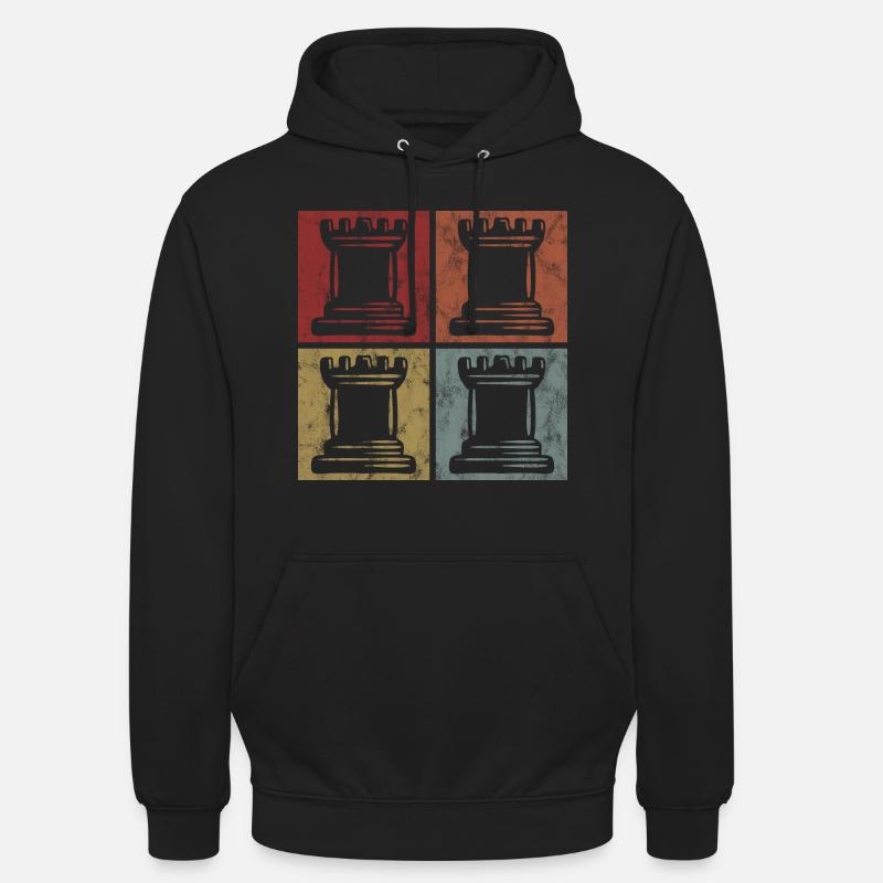 Jeu d’échecs Rétro Schachmatt Échecs - Sweat-shirt à capuche unisexe - noir