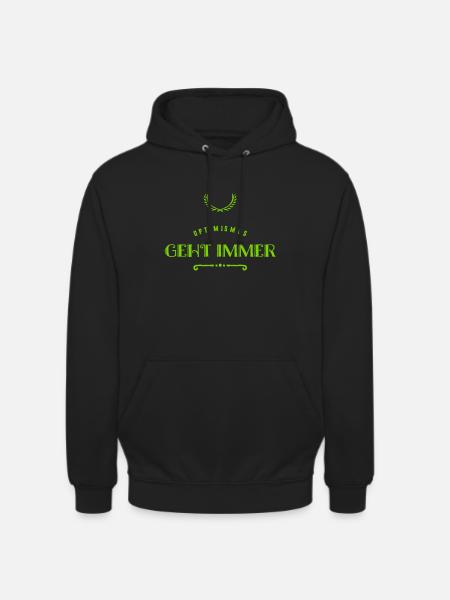 Optimismus ist wunderbar - Unisex Hoodie - Schwarz