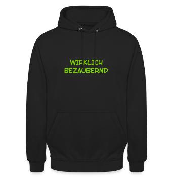 wirklich bezaubernd - Unisex Hoodie - Schwarz - Vorne - Alina (178cm) & Michal (187cm)