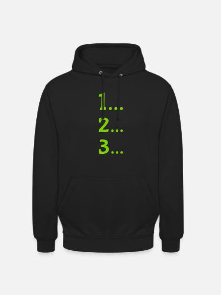 One, two, three - Unisex Hoodie - black
