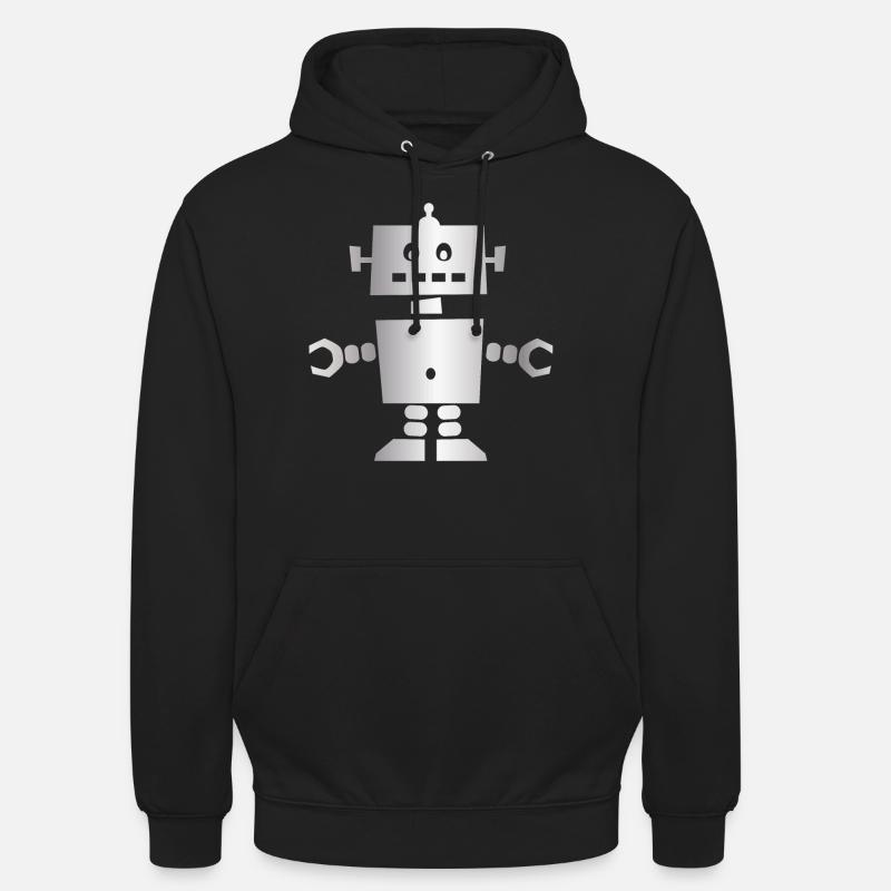 Roboter - Unisex Hoodie - Schwarz