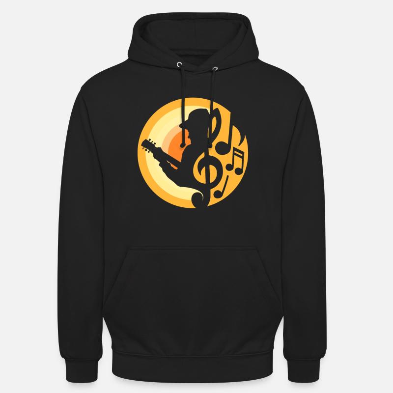 Guitariste - Sweat-shirt à capuche unisexe - noir