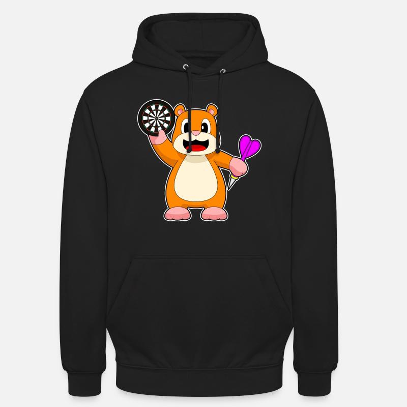 Cible de fléchettes de hamster - Sweat-shirt à capuche unisexe - noir