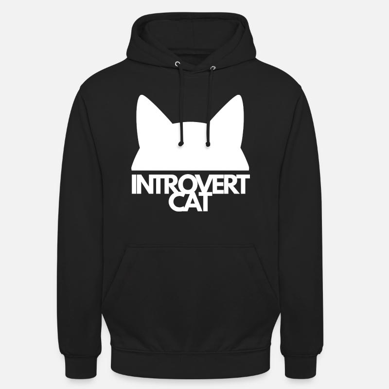 Introvertierte Katzensilhouette - Unisex Hoodie - Schwarz
