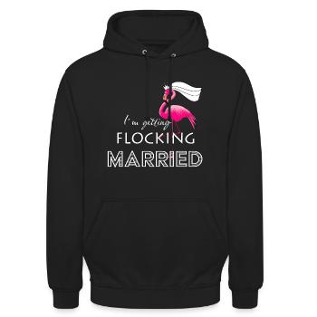 Bride hen party stag night - Unisex Hoodie - black - Front - Alina (178cm) & Michal (187cm)