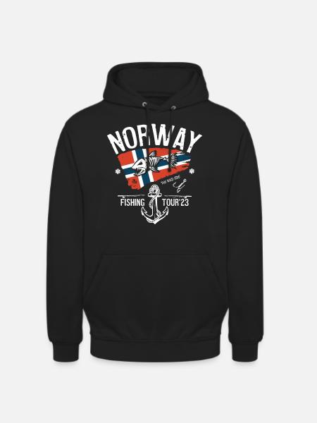 Norwegen Angeltour 2023 - Unisex Hoodie - Schwarz