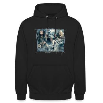 Der Hobbit Die Schlacht der Fünf Heere Charaktere - Unisex Hoodie - Schwarz - Vorne - Alina (178cm) & Michal (187cm)