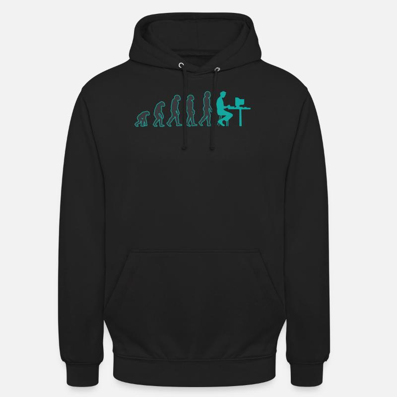 Evolution computer nerd nerds gift idea - Unisex Hoodie - black