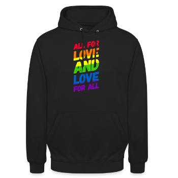 Homosexualität LGBT CSD Gay Pride - Unisex Hoodie - Schwarz - Vorne - Alina (178cm) & Michal (187cm)