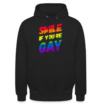Homosexualité LGBT CSD Gay Pride - Sweat-shirt à capuche unisexe - noir - Devant - Alina (178cm) & Michal (187cm)