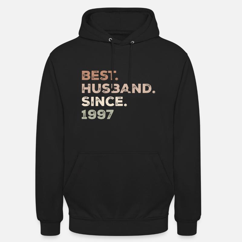Bester Ehemann seit 1997 Jubiläumsgeschenk - Unisex Hoodie - Schwarz