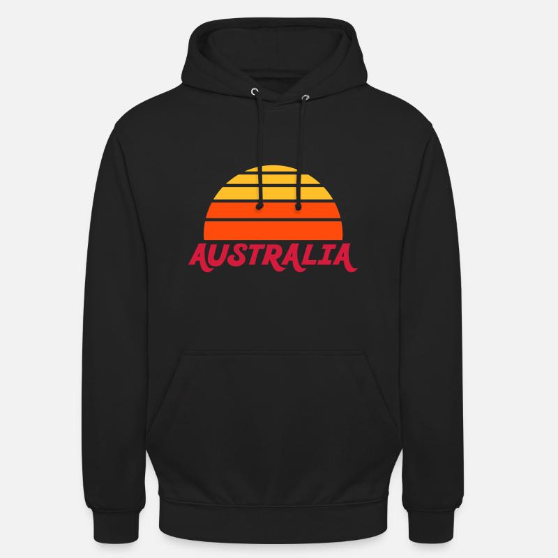Australia (geteilte Halbsonne) - Unisex Hoodie - Schwarz