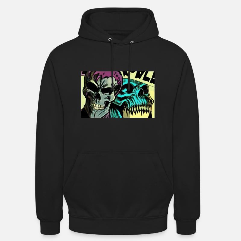 Comic Style Skulls - Unisex Hoodie - black