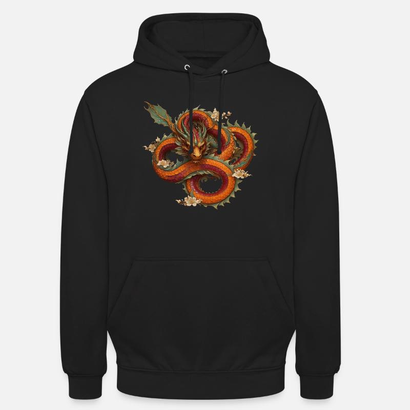 Roter Drache - Unisex Hoodie - Schwarz