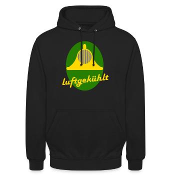 Deutz luftkekühlt - Unisex Hoodie - Schwarz - Vorne - Alina (178cm) & Michal (187cm)