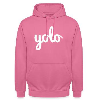 Yolo - Unisex Hoodie - Pink - Vorne - Alina (178cm) & Michal (187cm)