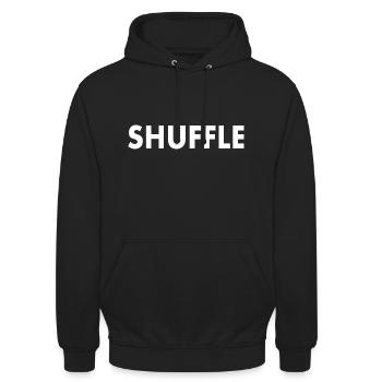 Shuffle - Unisex Hoodie - black - Front - Alina (178cm) & Michal (187cm)
