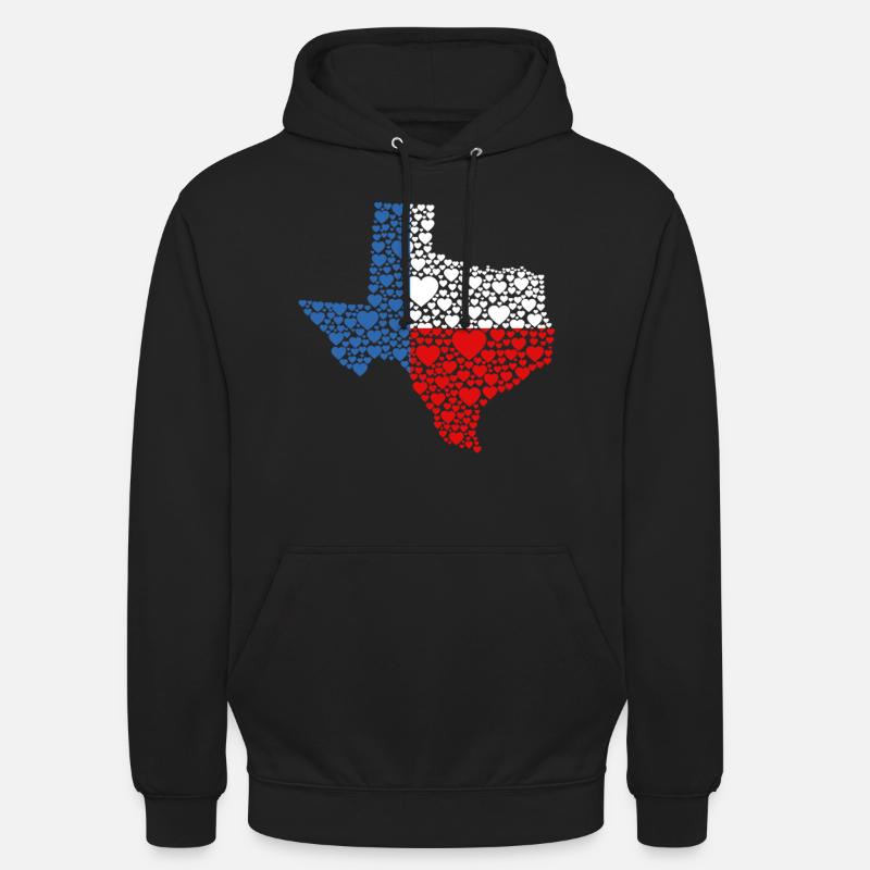 Texas Heart - Sweat-shirt à capuche unisexe - noir