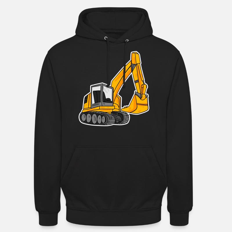 Löffelbagger Ausgräber Bagger - Unisex Hoodie - Schwarz