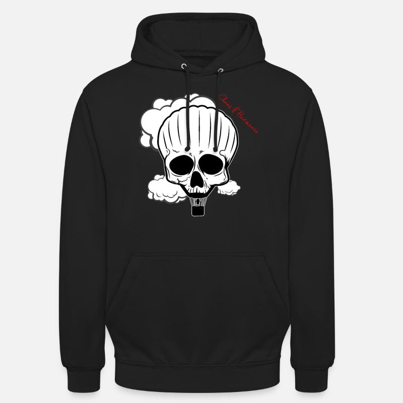Montgolfière crâne - Sweat-shirt à capuche unisexe - noir
