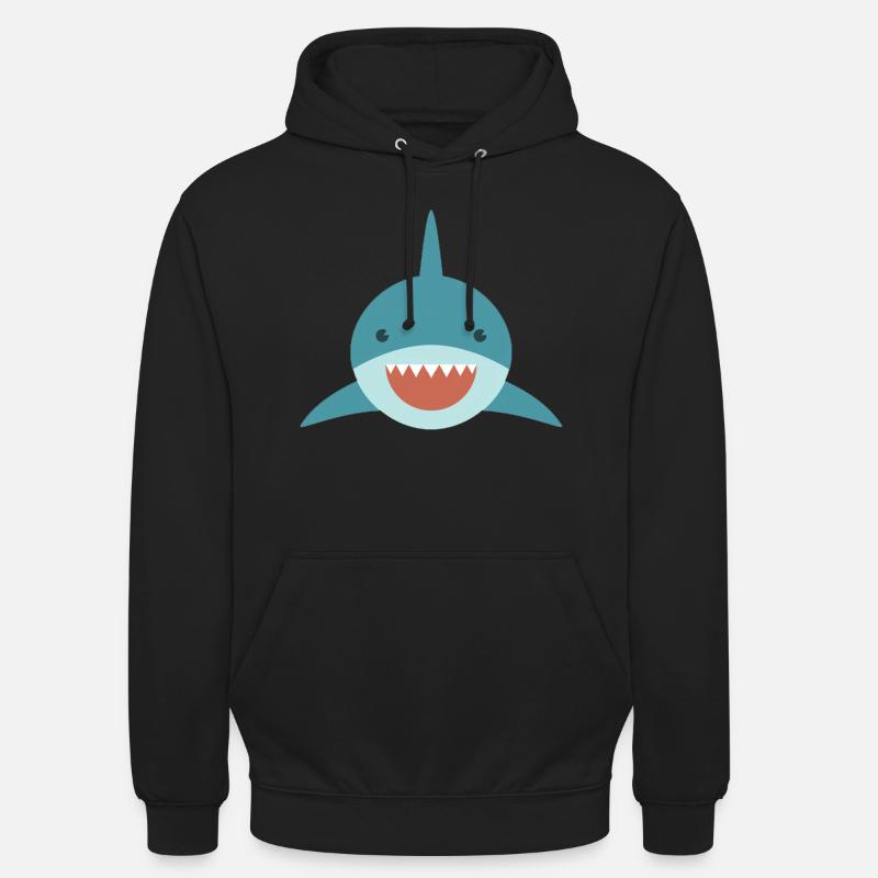 Mignon requin - Sweat-shirt à capuche unisexe - noir