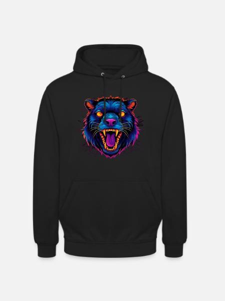 Screaming animal - Unisex Hoodie - black