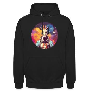 Cosmic Giraffe - Unisex Hoodie - Schwarz - Vorne - Alina (178cm) & Michal (187cm)