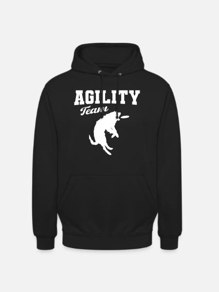 Agility dog team - Unisex Hoodie - black