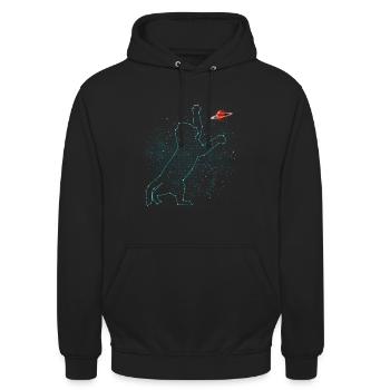 Konstellation der Katze - Unisex Hoodie - Schwarz - Vorne - Alina (178cm) & Michal (187cm)