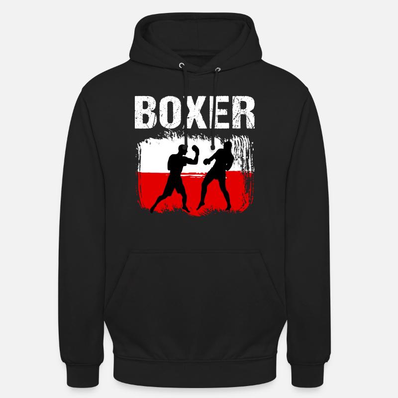 Boxe Pologne Boxeurs - Sweat-shirt à capuche unisexe - noir