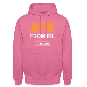 AFK FROM IRL - Sweat-shirt à capuche unisexe - rose - Devant - Alina (178cm) & Michal (187cm)