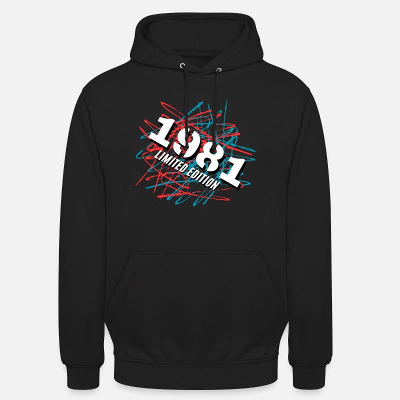 1981 Édition limitée - Sweat-shirt à capuche unisexe - noir