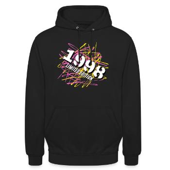 1998 Édition limitée - Sweat-shirt à capuche unisexe - noir - Devant - Alina (178cm) & Michal (187cm)