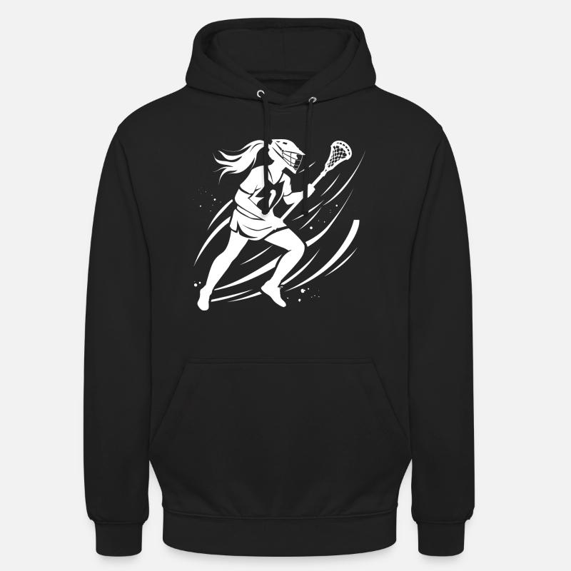 Lacrosse Mädchen - Unisex Hoodie - Schwarz