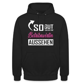 Only a business economist can look so good - Unisex Hoodie - black - Front - Alina (178cm) & Michal (187cm)