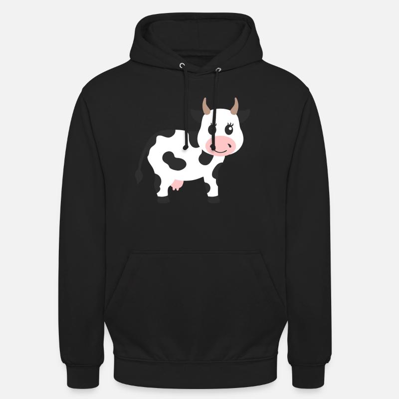 vache - Sweat-shirt à capuche unisexe - noir