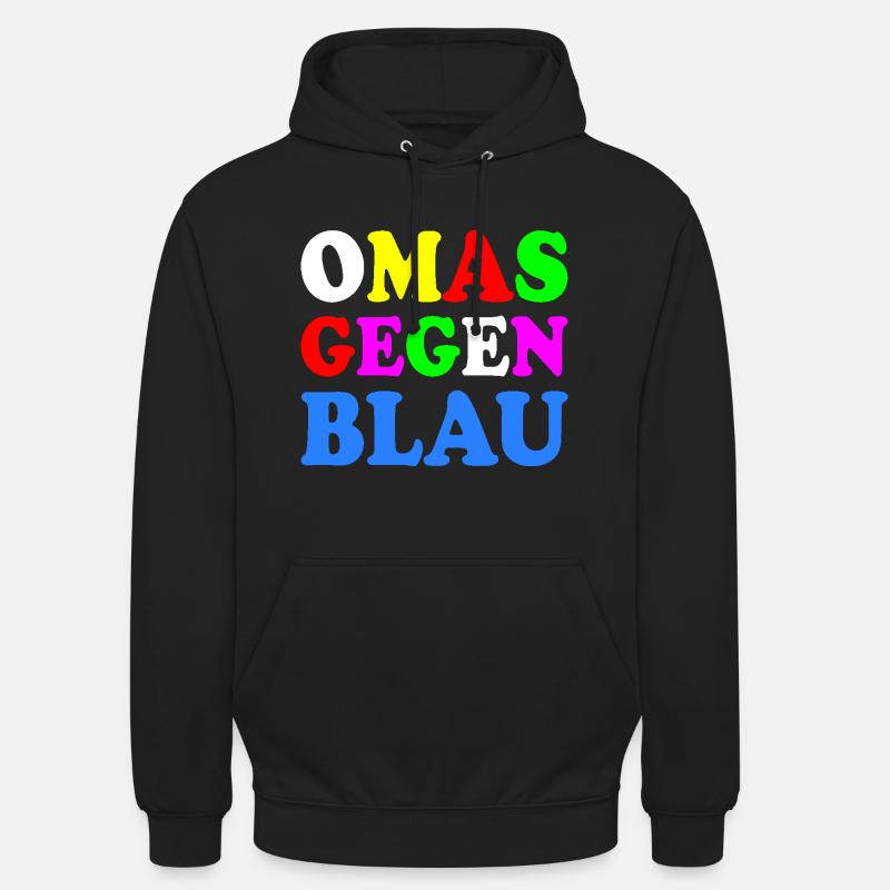 Omas gegen blau - Unisex Hoodie - Schwarz