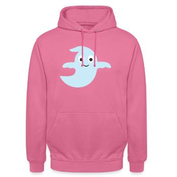 ghost - Unisex Hoodie - pink - Front - Alina (178cm) & Michal (187cm)